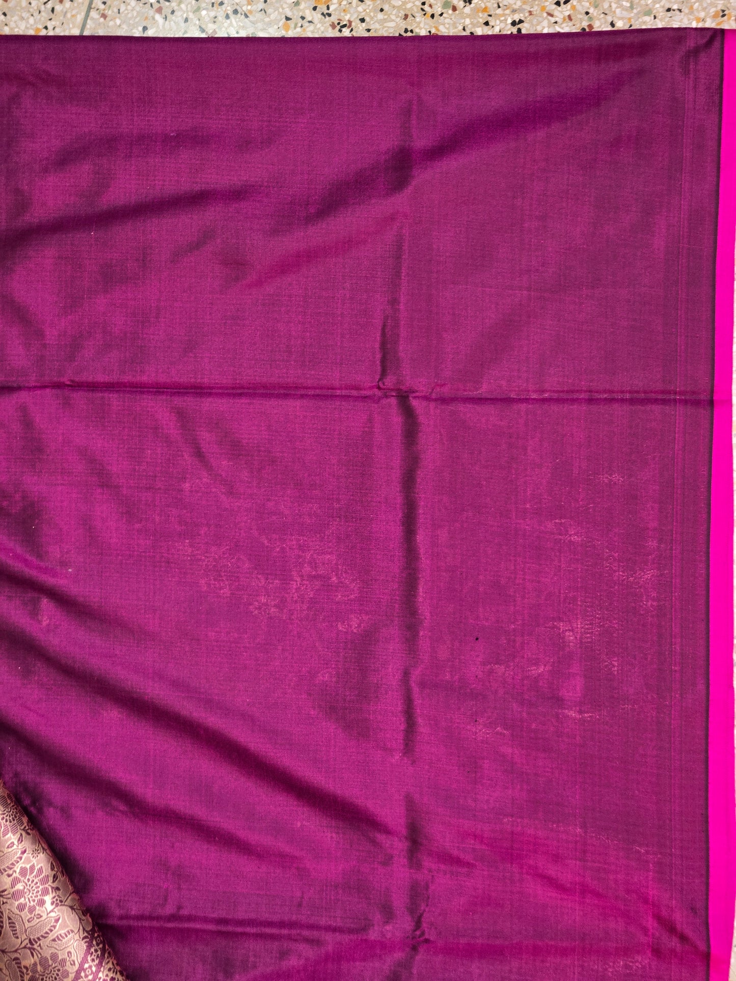 Magenta Banarasi Handloom Silk Saree