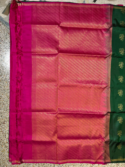 Green Pure Soft Silk Saree