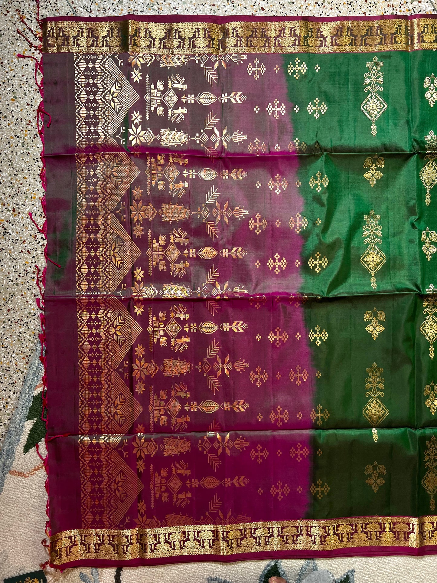 Green Pure Soft Silk Saree