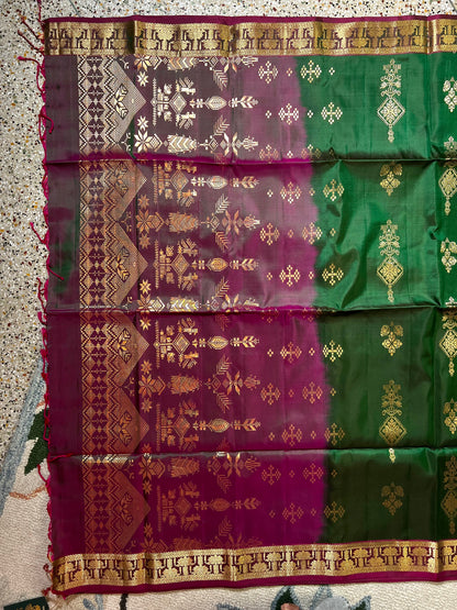 Green Pure Soft Silk Saree