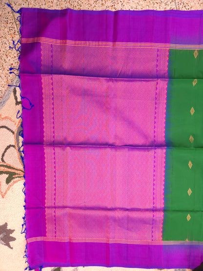 Green Pure Soft Silk Saree