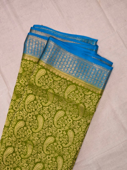 Green Mysore Crepe Silk Saree