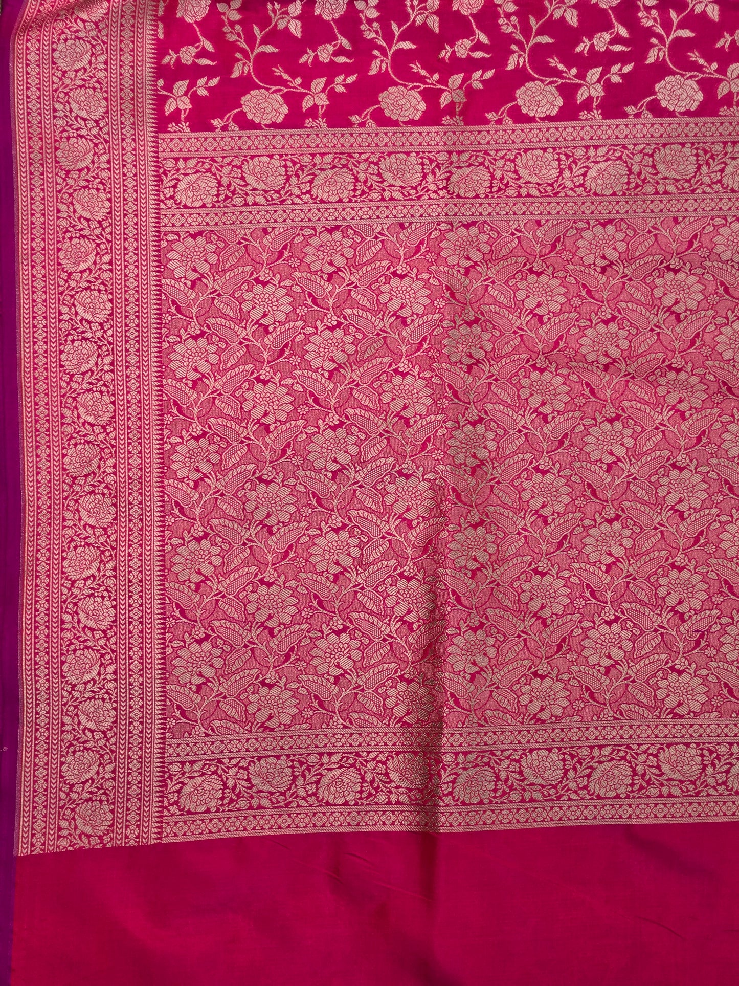 Pink Banarasi Handloom Silk Saree