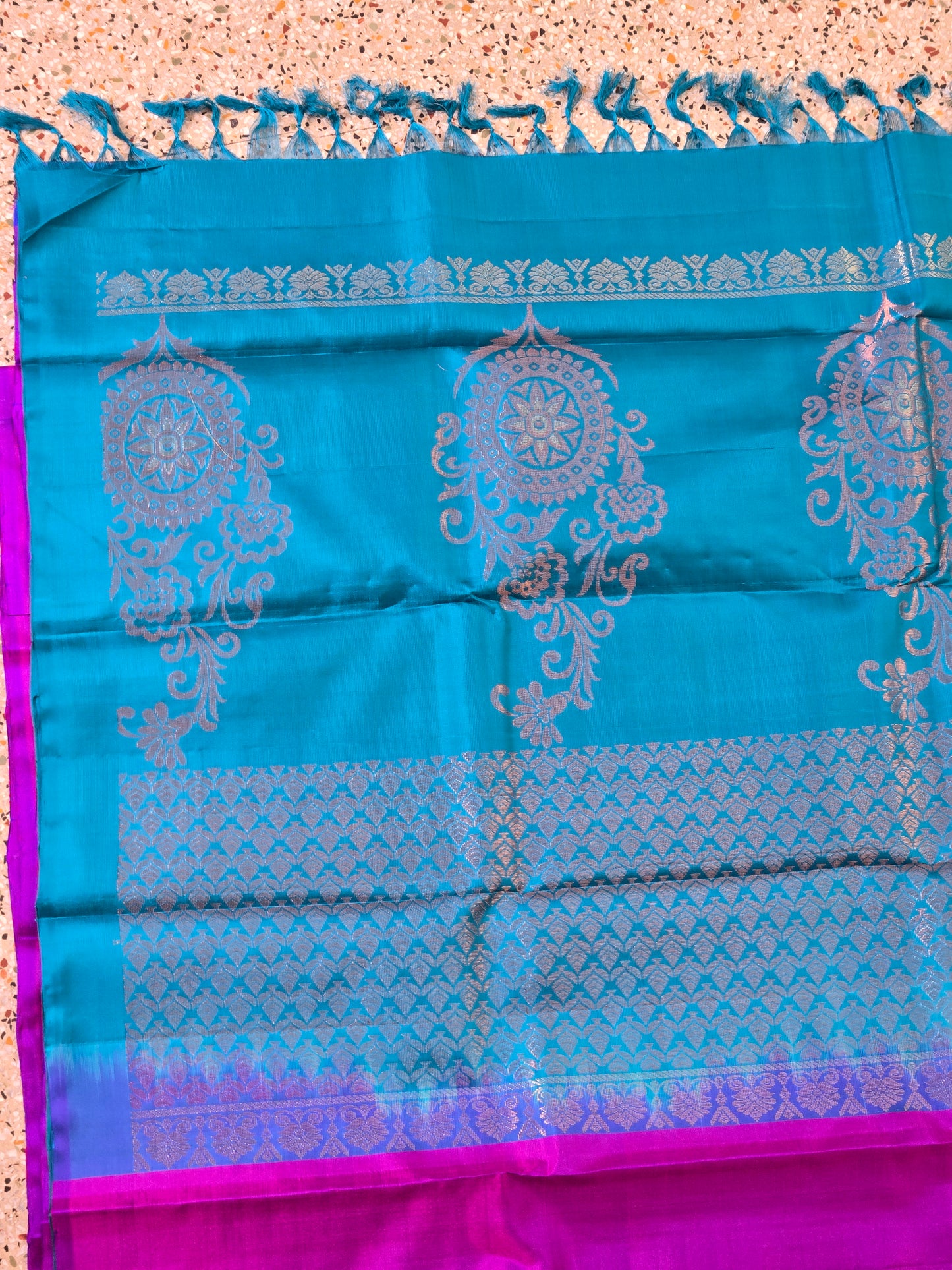 Purple Pure Soft Silk Saree