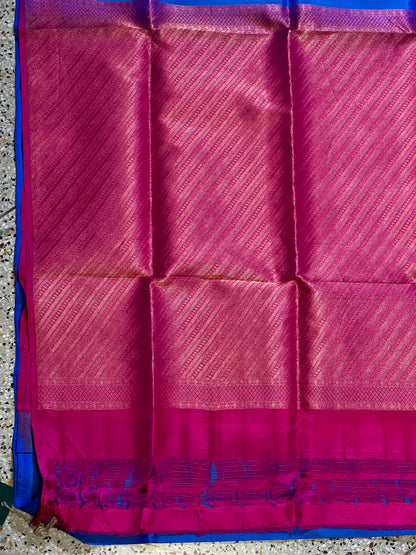 Blue Pure Soft Silk Saree