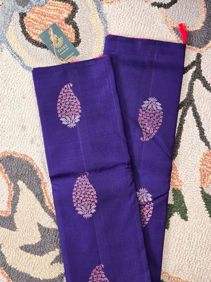 Navy Blue Pure Soft silk Saree