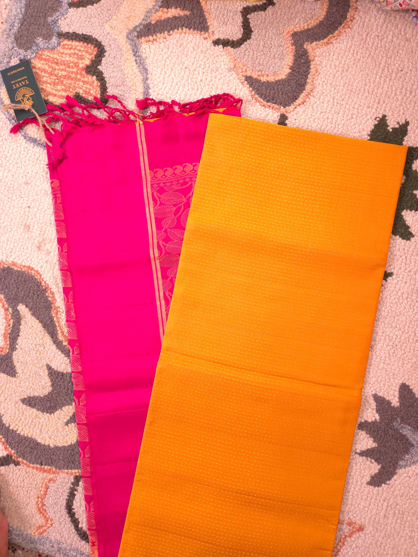 Yellow Pure Soft Silk Saree