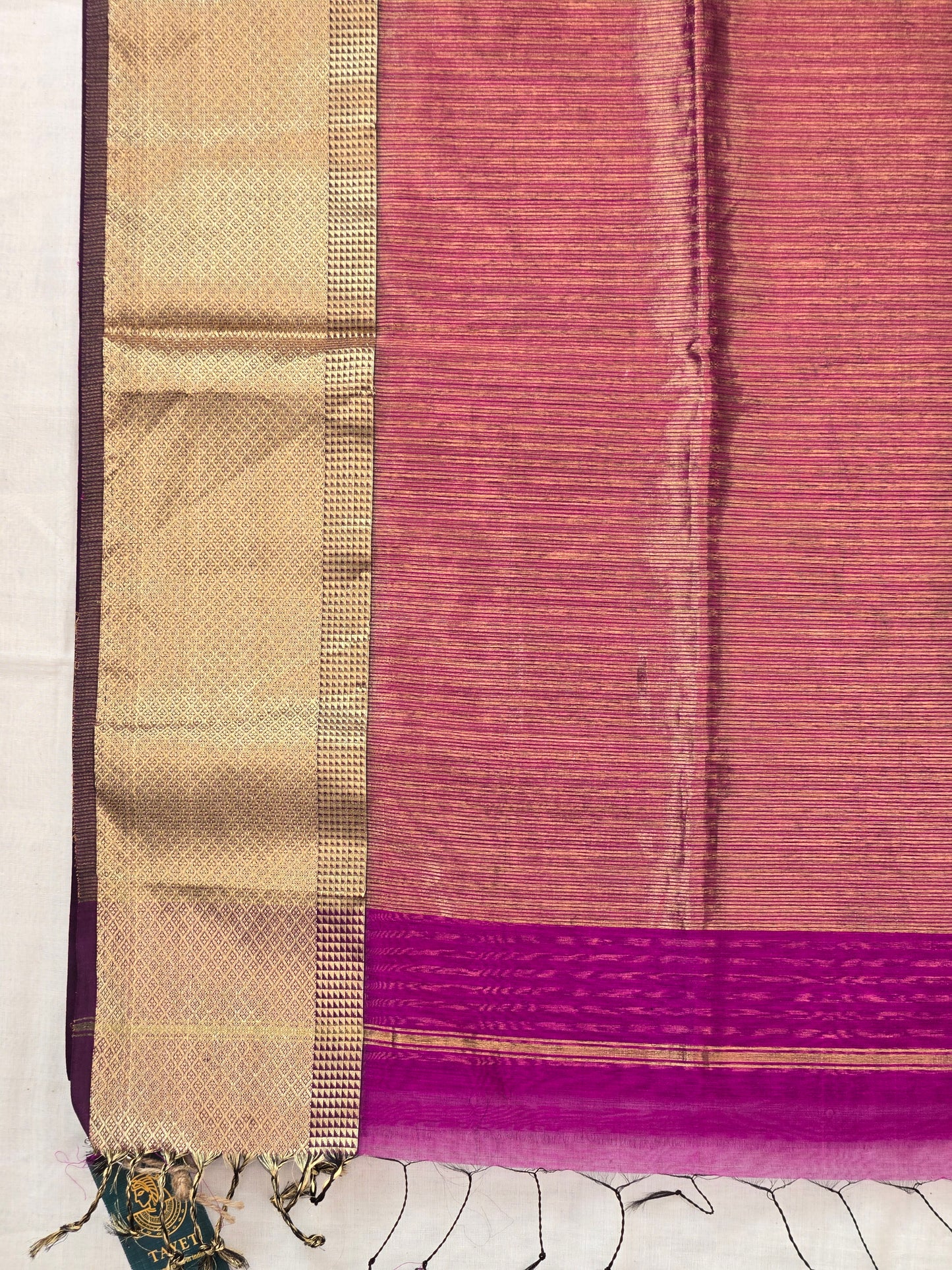 Purple Maheshwari Silk Cotton Saree