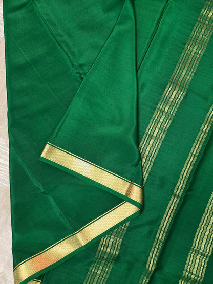 Green Mysore Crepe Silk Saree