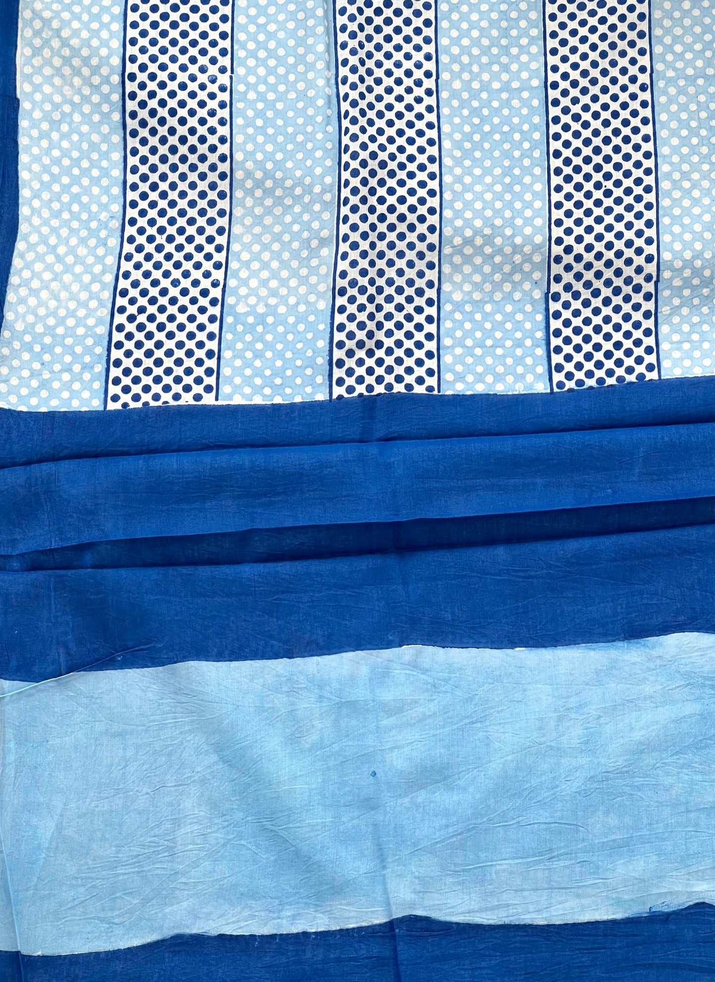 Blue Printed Cotton Saree