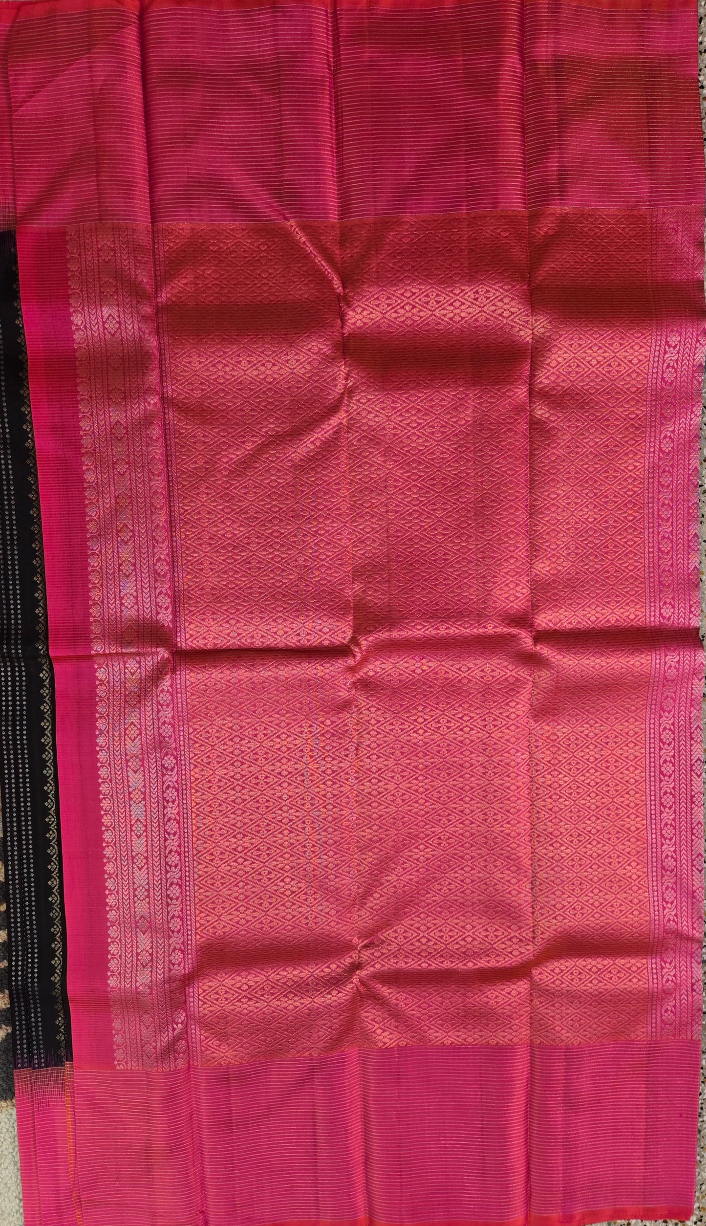 Black Pure Soft Silk Saree