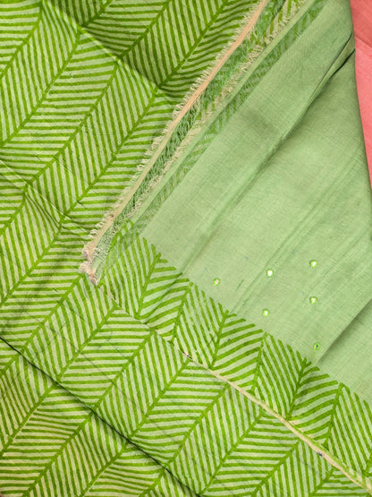 Pink Printed Pure Silk Saree