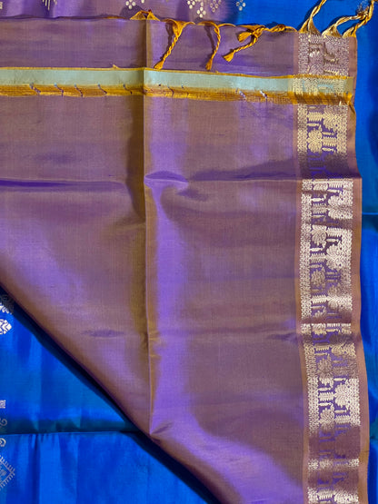 Blue Pure Soft Silk Saree