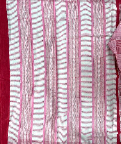 Pink Printed Cotton Saree 2