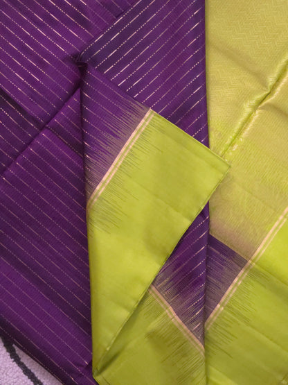 Purple Pure Soft Silk Saree