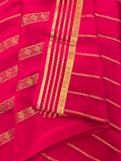 Pink Mysore Crepe Silk Saree