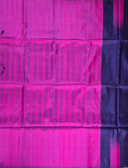 Purple Pure Soft Silk Saree