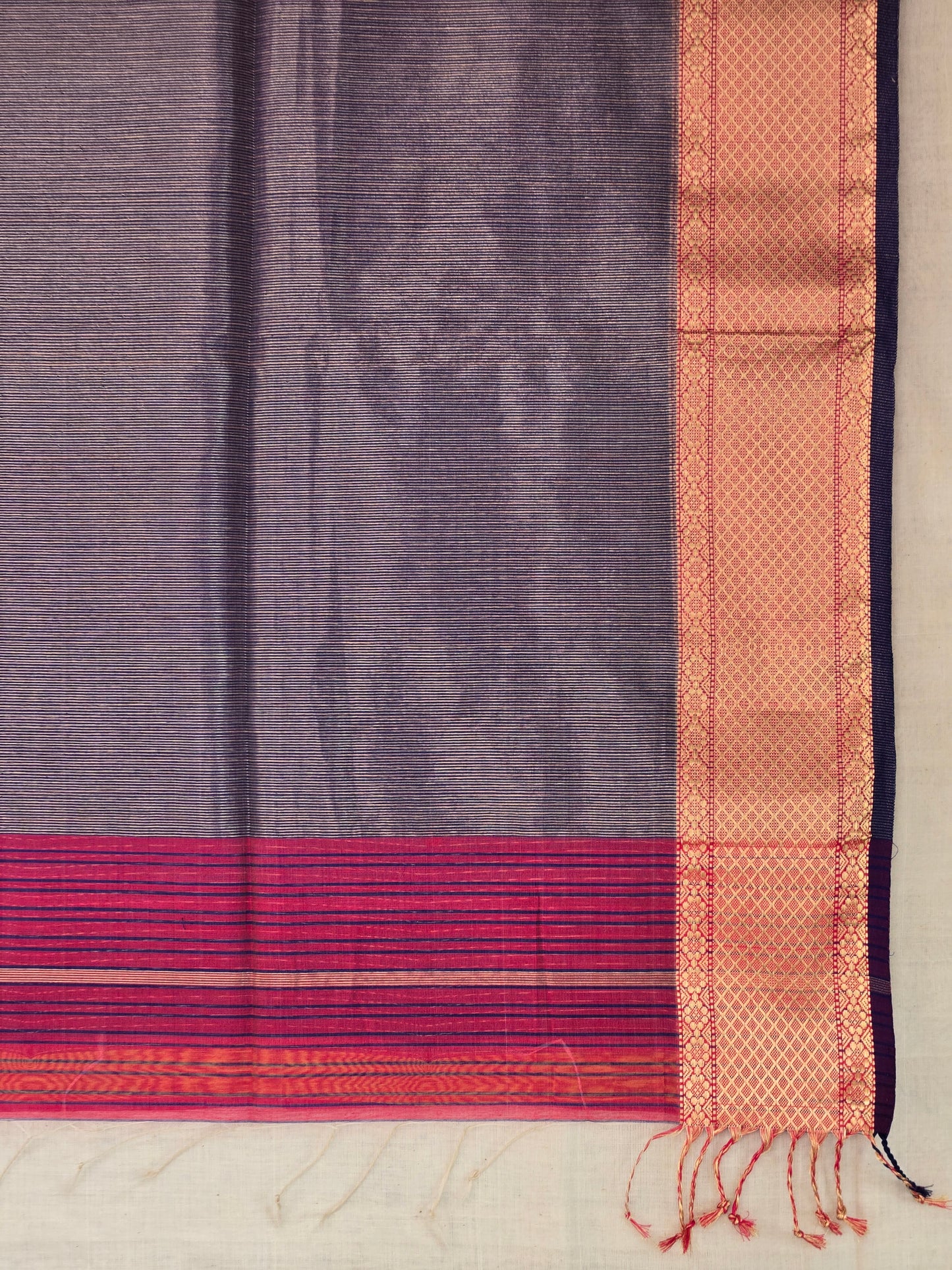 Pink Maheshwari Silk Cotton Saree