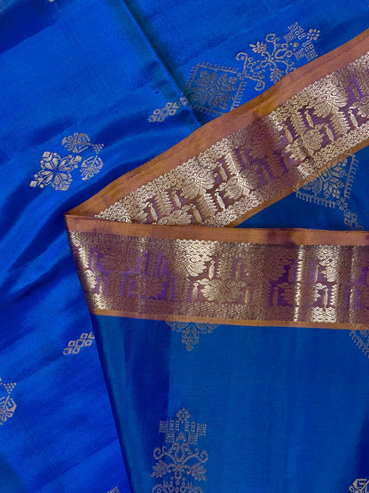 Blue Pure Soft Silk Saree