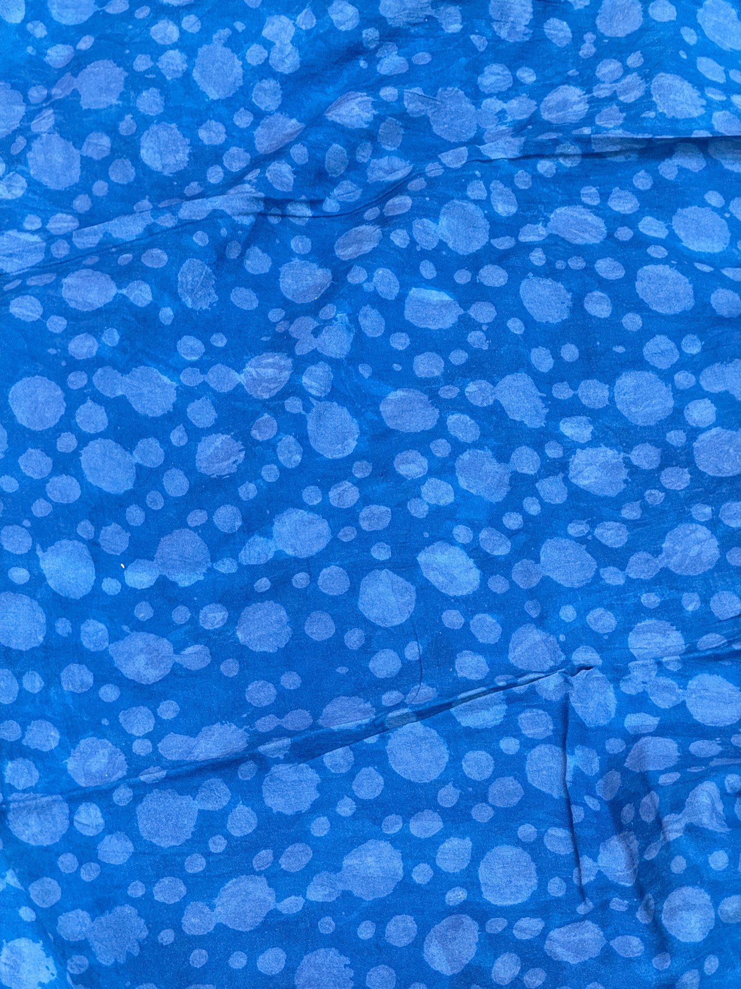 Blue handblock Print Cotton Saree