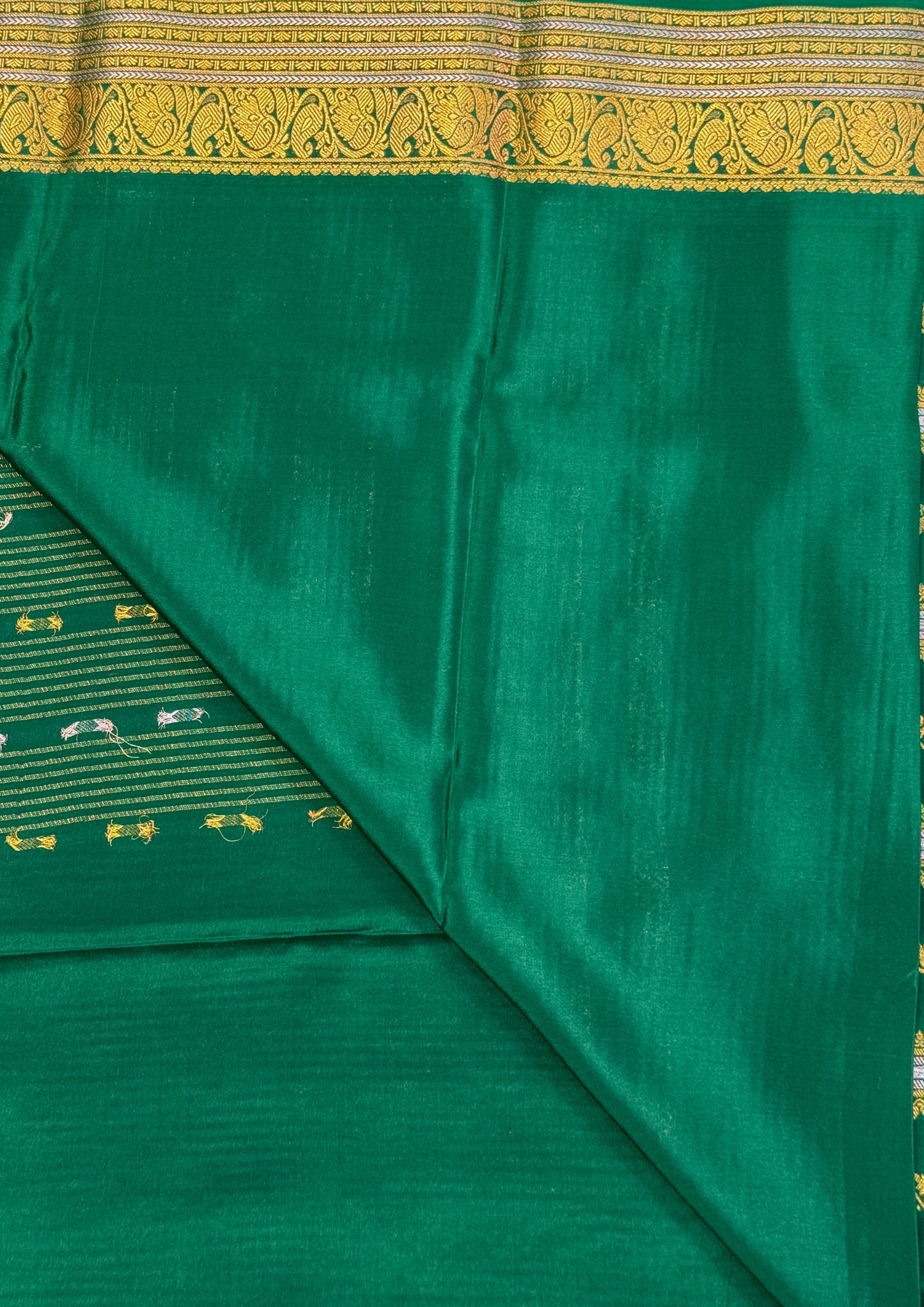 Green Mysore Crepe Silk Saree