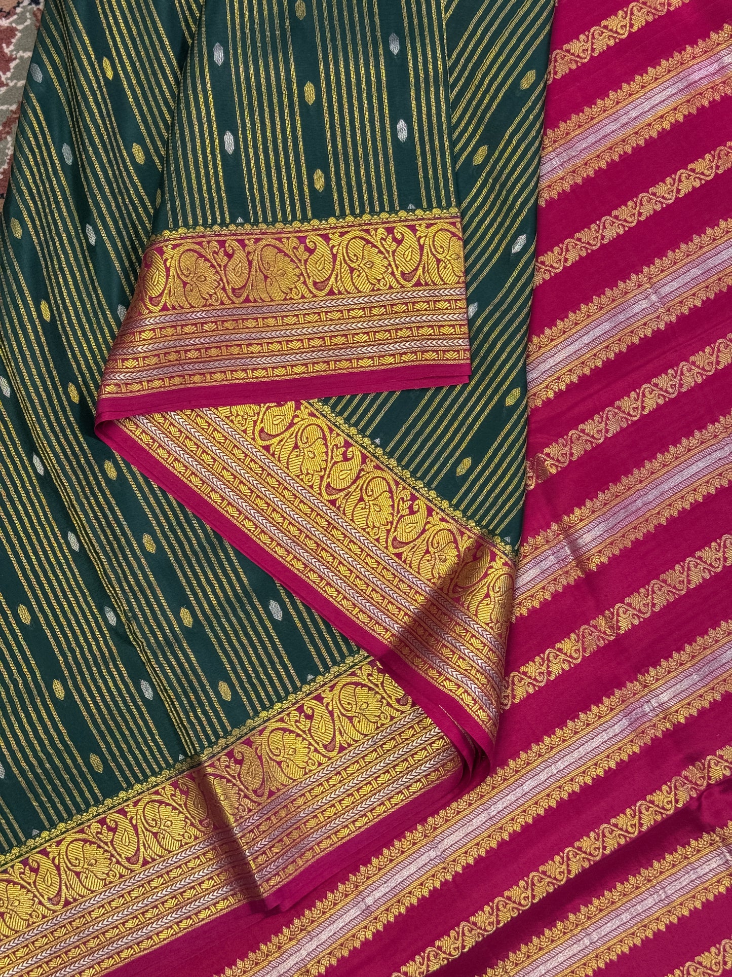 Green Mysore Crepe Silk Saree