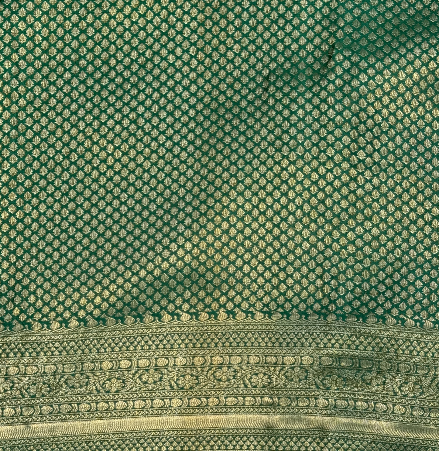 Green Mysore Crepe Silk Saree