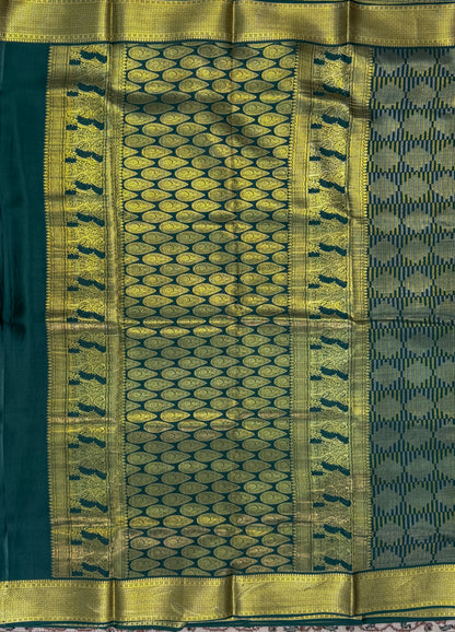 Green Mysore Crepe Silk Saree