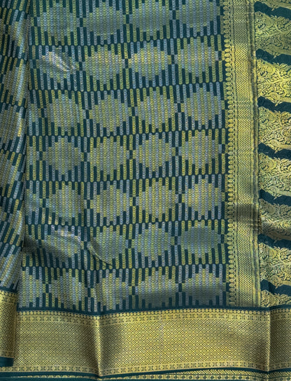 Green Mysore Crepe Silk Saree