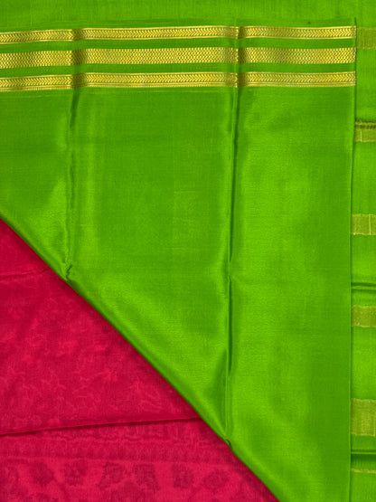 Red Mysore Crepe Silk Saree