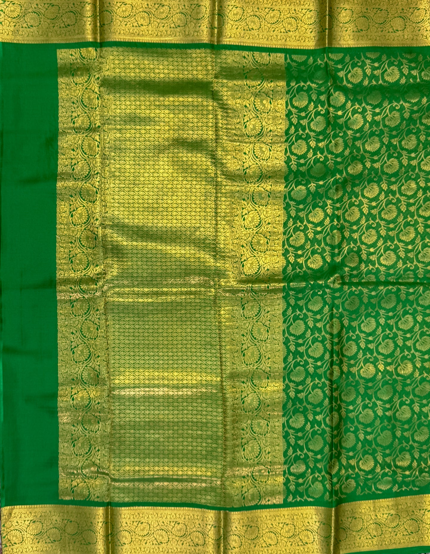 Green Mysore Crepe Silk Saree