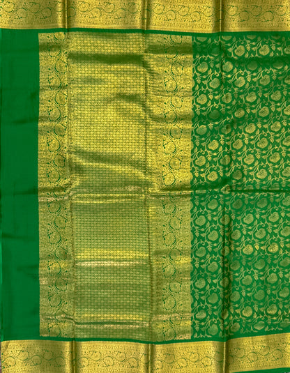 Green Mysore Crepe Silk Saree