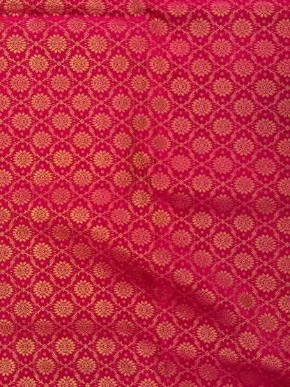 Red Mysore Crepe Silk Saree