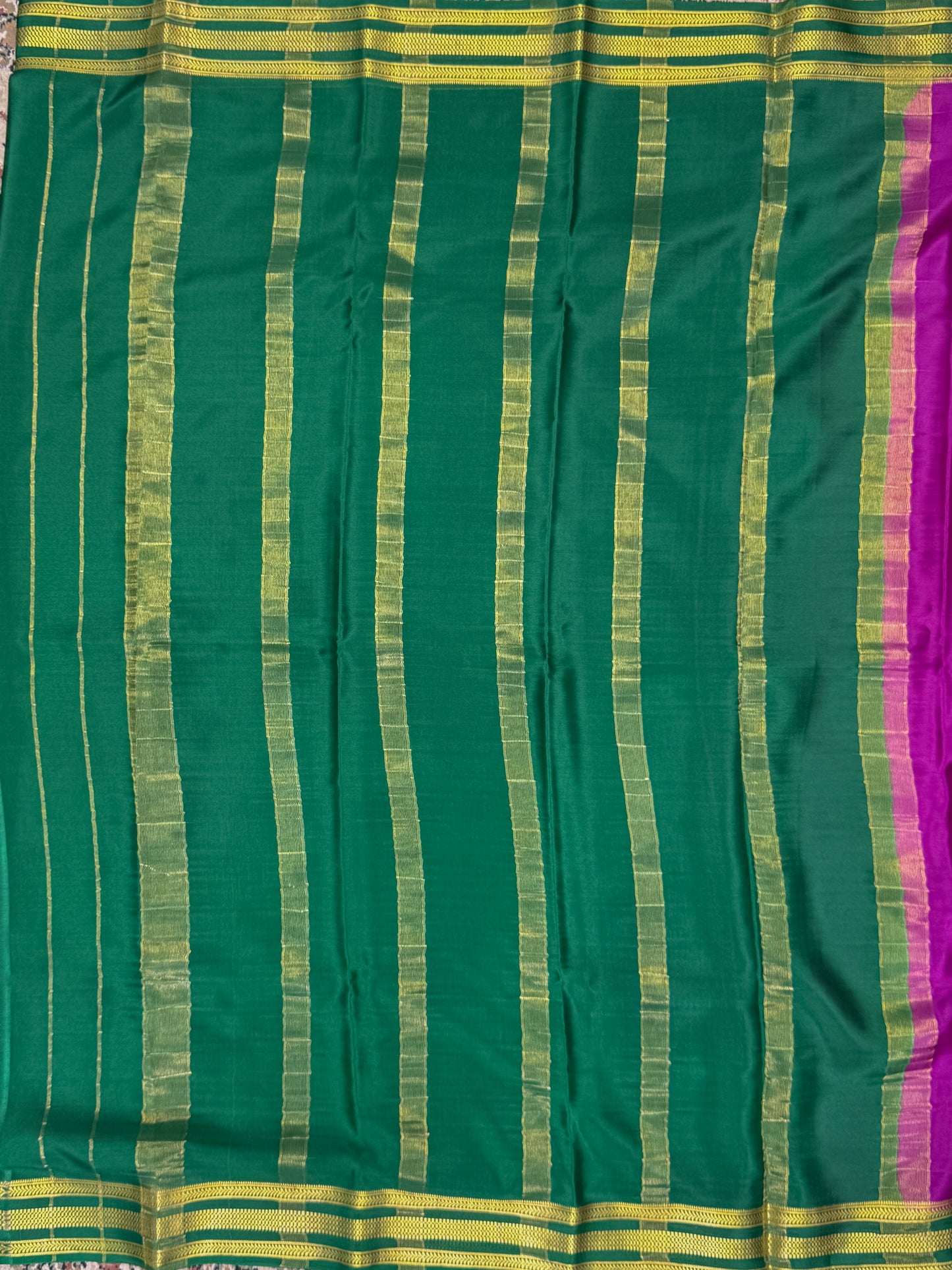 Magenta Mysore Crepe Silk Saree