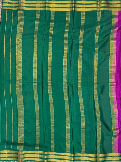 Magenta Mysore Crepe Silk Saree