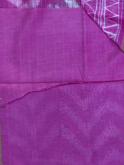 Pink Shibori Silk Cotton Saree