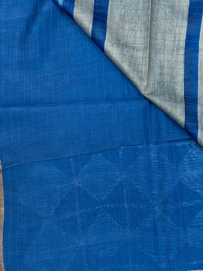 Blue Shibori Silk Cotton Saree