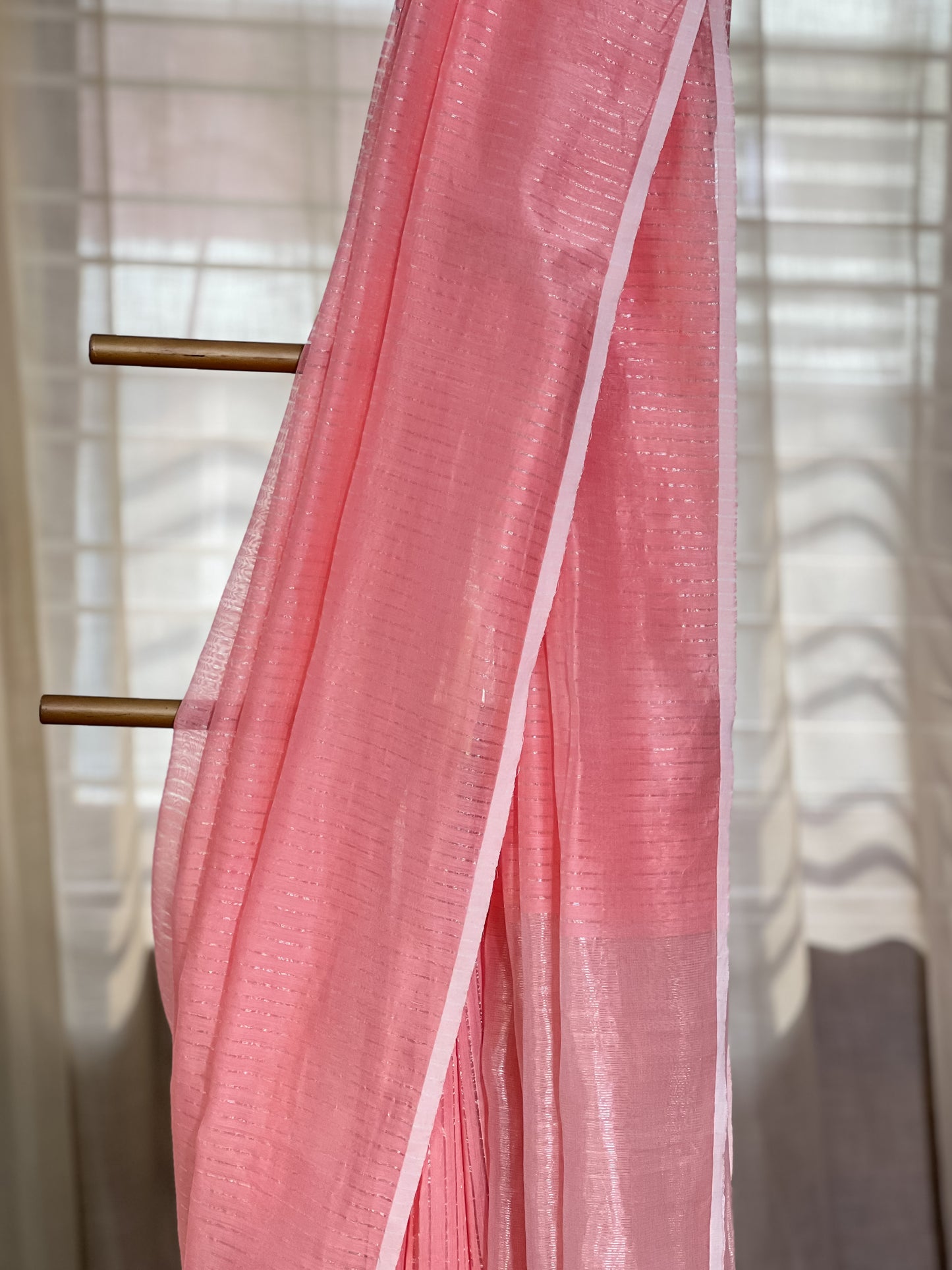 Pink Maheshwari Silk Cotton Saree