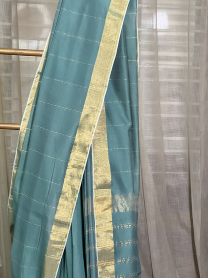 Green Maheshwari Silk Cotton Saree