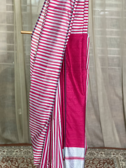 Pink Maheshwari Silk Cotton Saree