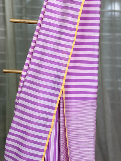 Purple Maheshwari Cotton Silk Saree