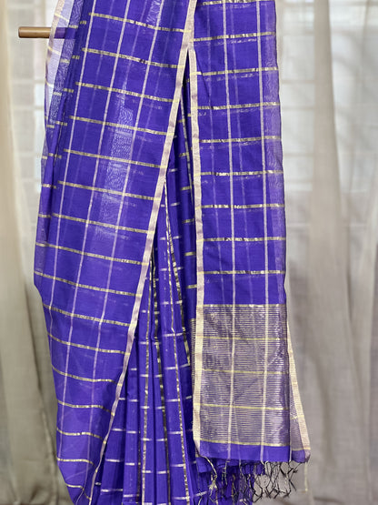 Violet Maheshwari Silk Cotton Saree