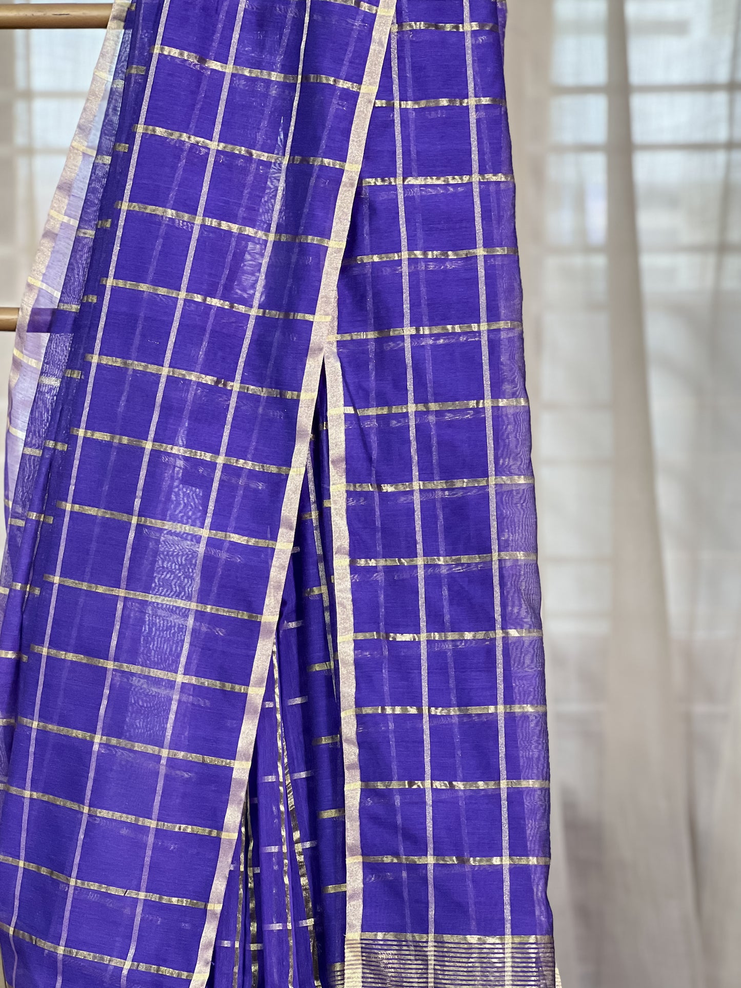 Violet Maheshwari Silk Cotton Saree