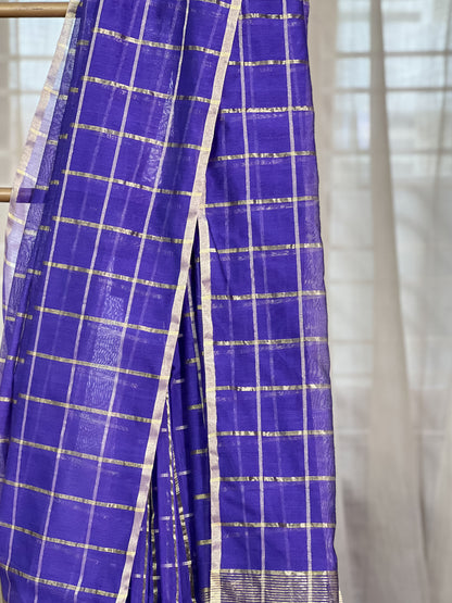 Violet Maheshwari Silk Cotton Saree