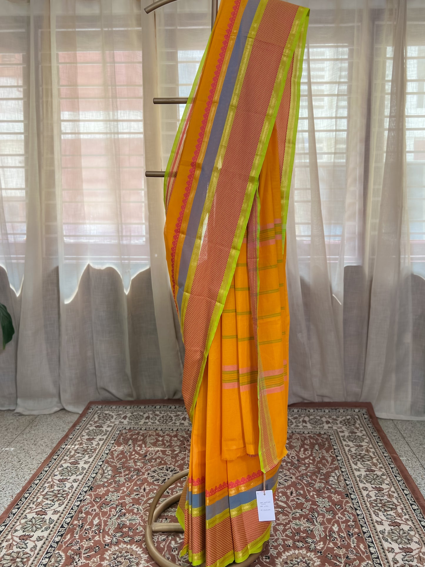 Yellow Kanchi Cotton Saree