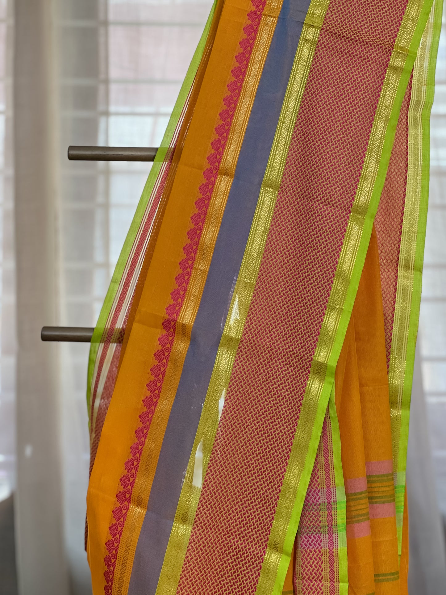 Yellow Kanchi Cotton Saree