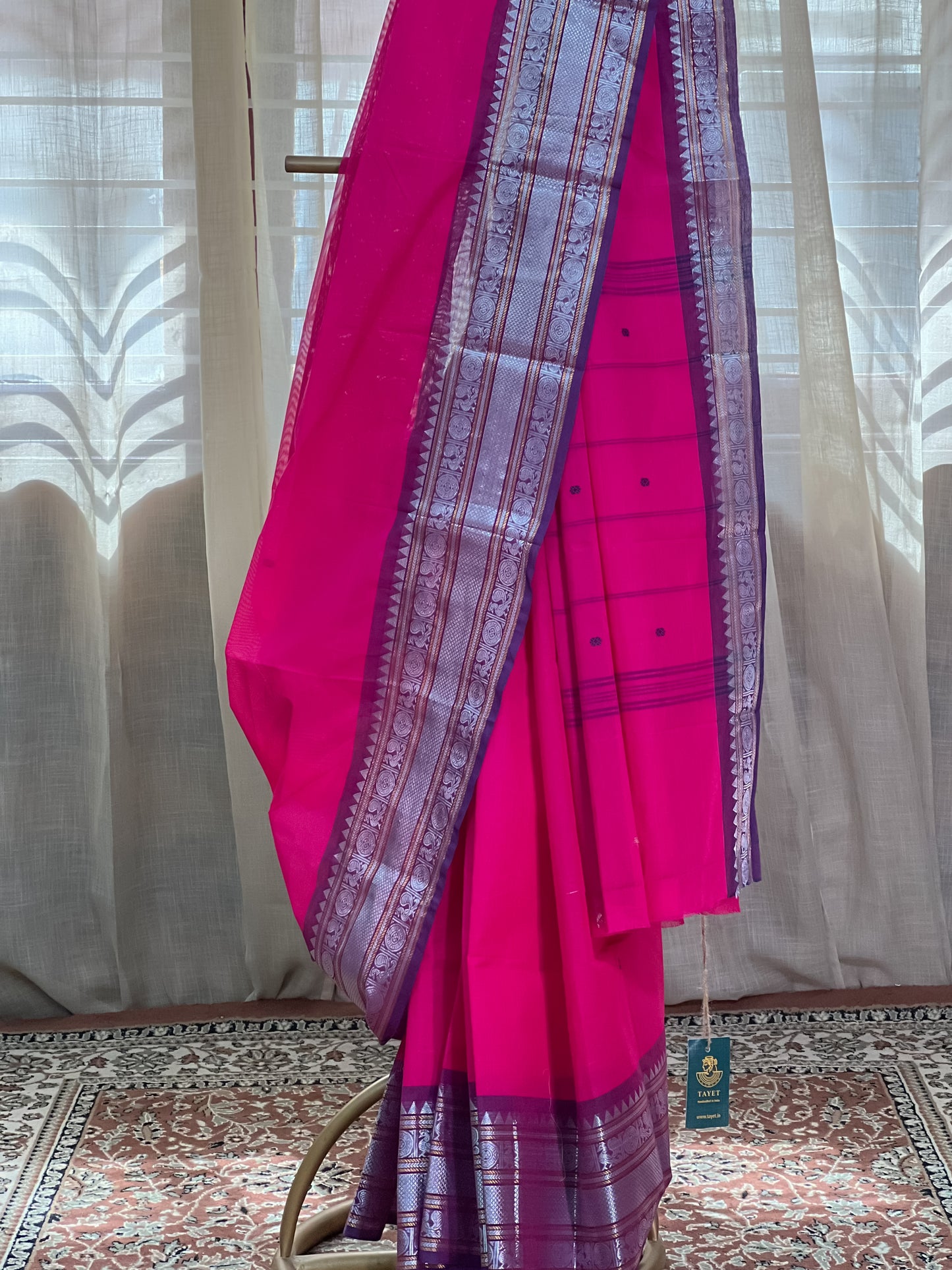 Pink Kanchi Cotton Saree