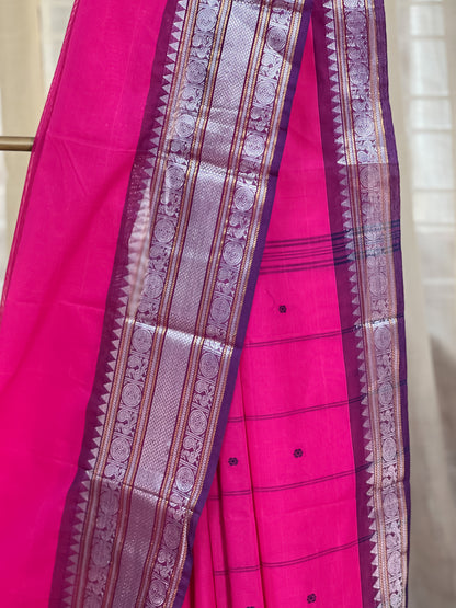 Pink Kanchi Cotton Saree