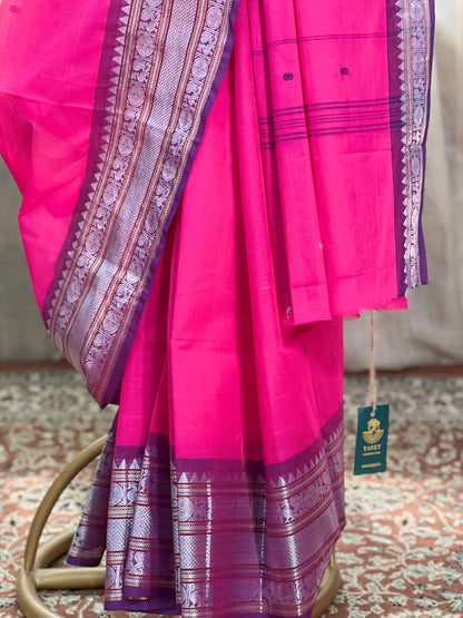 Pink Kanchi Cotton Saree