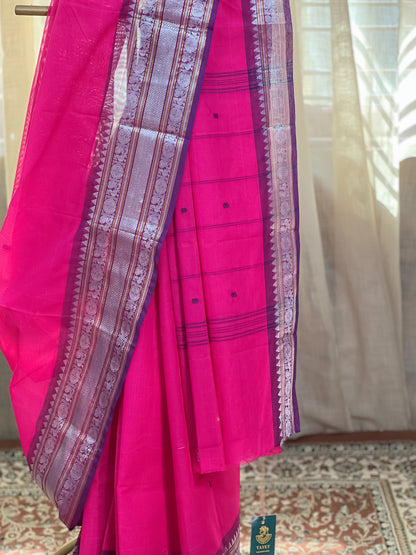 Pink Kanchi Cotton Saree